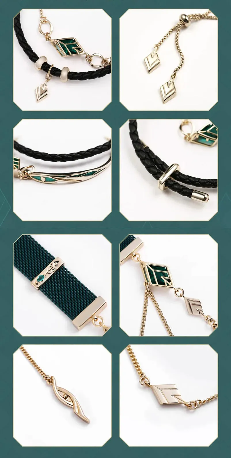 Genshin Impact - Forest And Sand Series Alhaitham Impression Necklace & Bracelet miHoYo