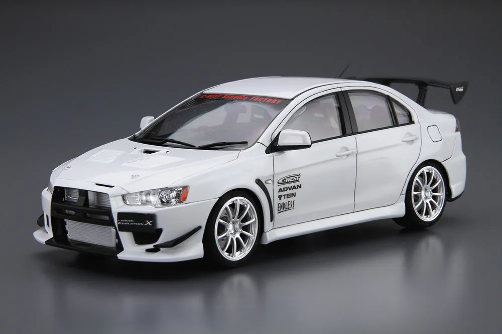 [Pre-order] Aoshima - C-WEST CZ4A LANCER EVOLUTION X'07 (MITSUBISHI) 1/24 Plastic Model Kit Aoshima