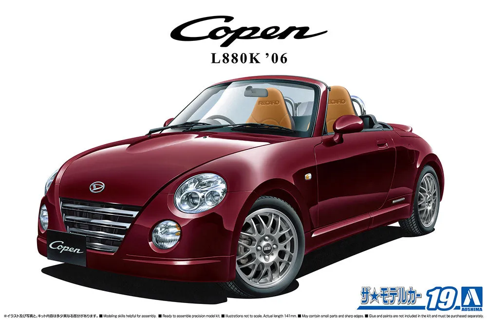 [Pre-order] Aoshima - DAIHATSU L880K Copen Ultimate Edition '06 1/24 Scale Plastic Model Kit Aoshima