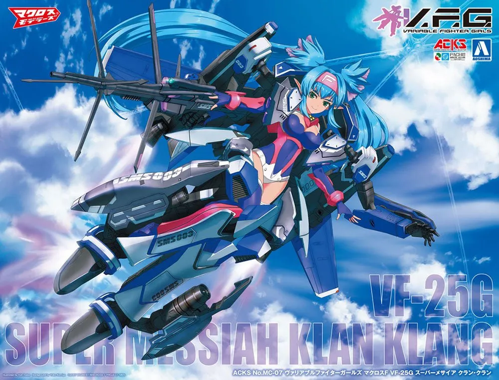 [Pre-order] Aoshima - V.F.G. MacrossF VF-25G Super Messiah Klan Klang Plastic Model Kit Aoshima