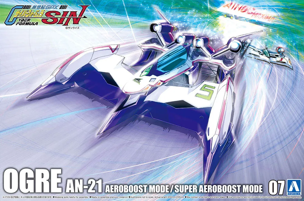 [Pre-order] Cyber Formula - OGRE AN-21 AEROBOOST Mode/SUPER AEROBOOST Mode 1/24 Scale Plastic Model Kit Aoshima