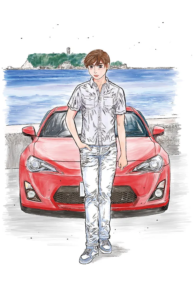 [Pre-order] Initial D - KATAGIRI KANATA ZN6 TOYOTA86 COMICS VOL.1 ODAWARA Pikes Peak Ver. Plastic Model Kit Aoshima