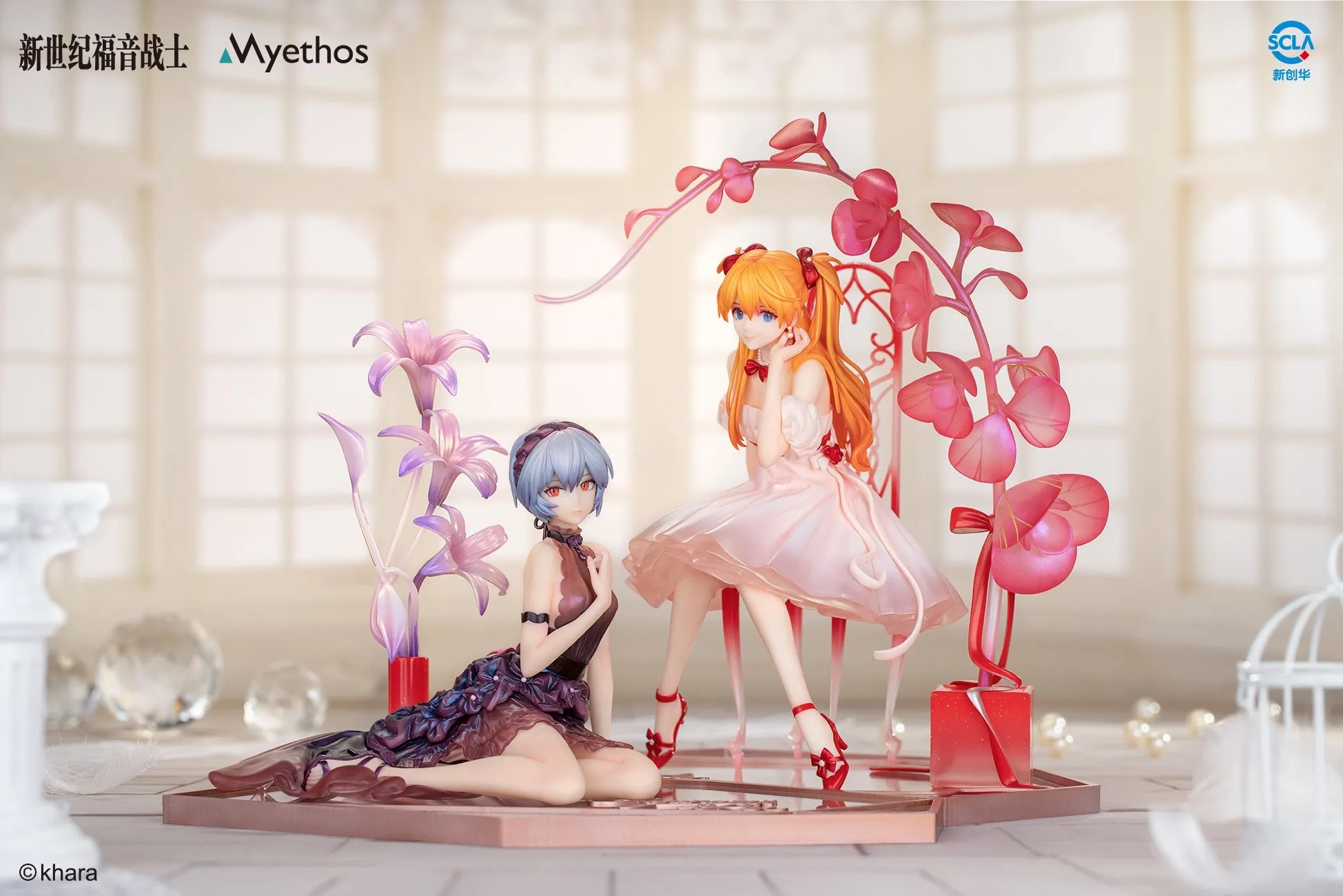 [Pre-order] Neon Genesis Evangelion - Rei Ayanami&Asuka Shikinami Langley(Whisper of Flower Ver.) 1/7 Scale Figure Myethos