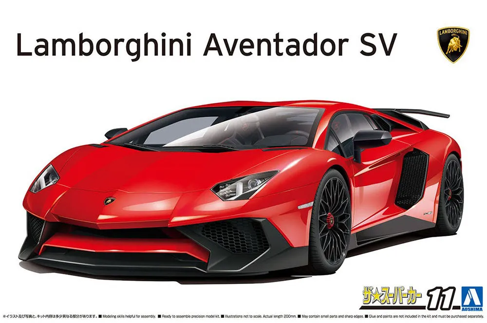 [Pre-order] None - '15 Lamborghini Aventador SV 1/24 Scale Plastic Model Kit Aoshima