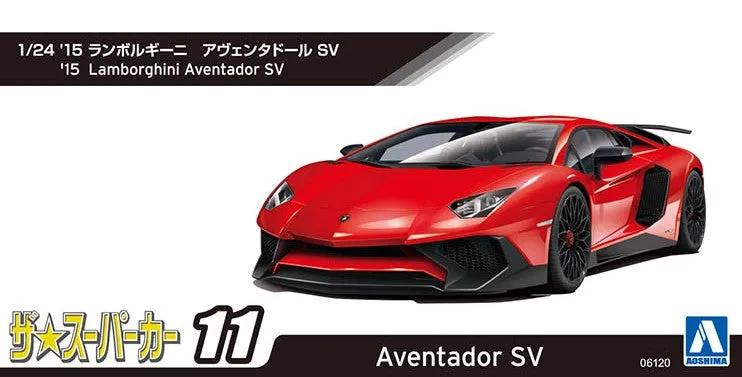 [Pre-order] None - '15 Lamborghini Aventador SV 1/24 Scale Plastic Model Kit Aoshima