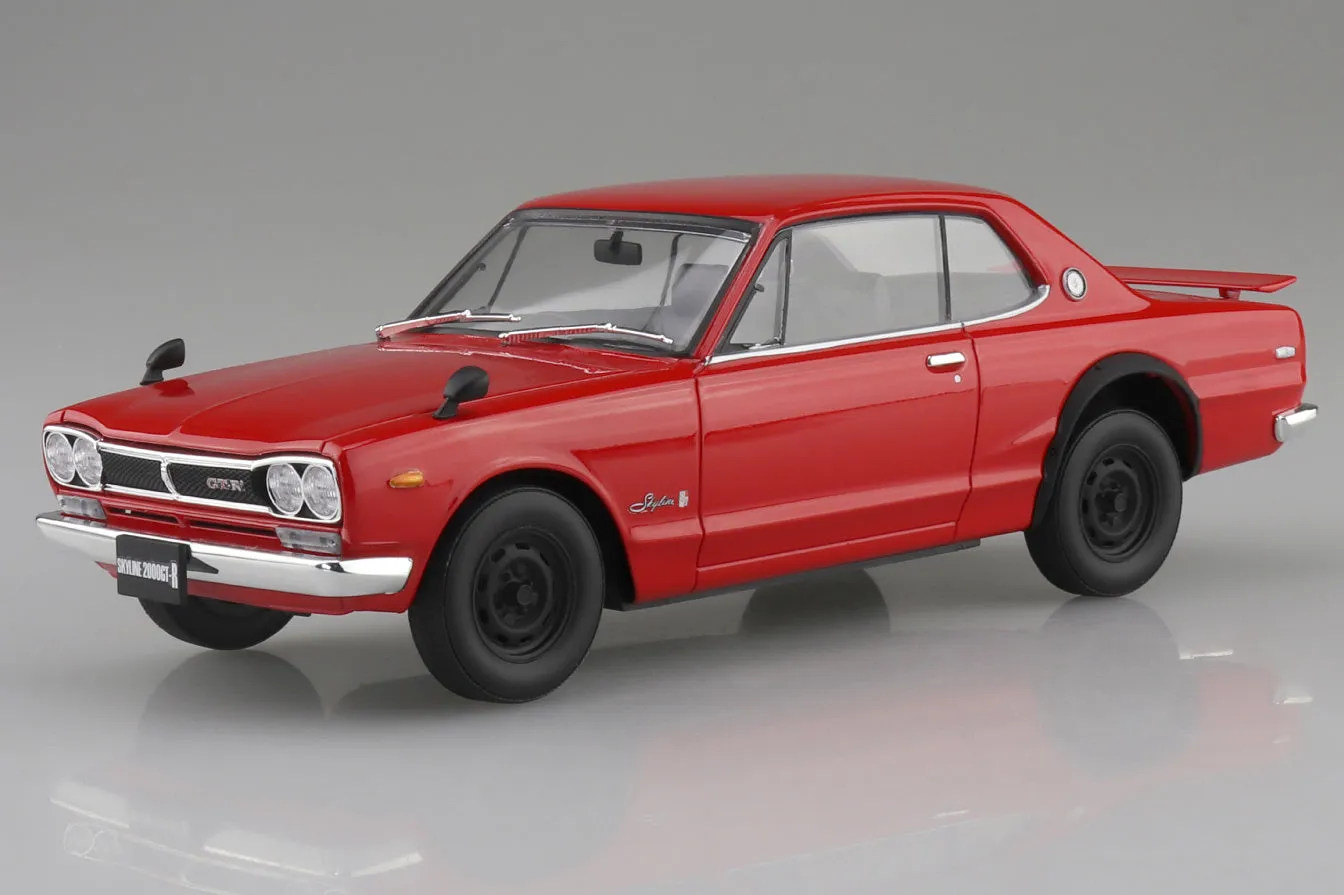 [Pre-order] None - KPGC10 SKYLINE HT 2000GT-R 1970 Red Plastic Model Kit Aoshima