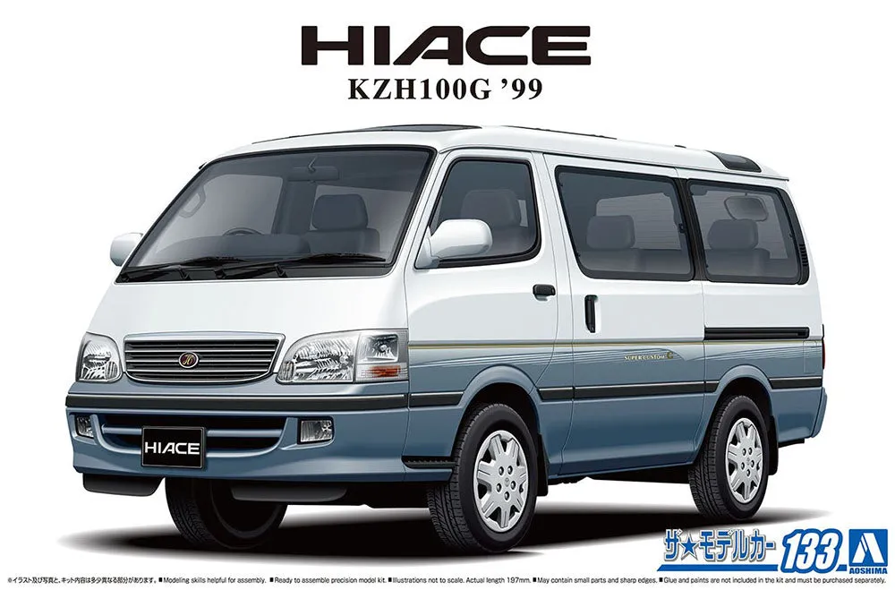 [Pre-order] None - TOYOTA KZH100G HIACE SUPER CUSTOM G '99 1/24 Scale Plastic Model Kit Aoshima