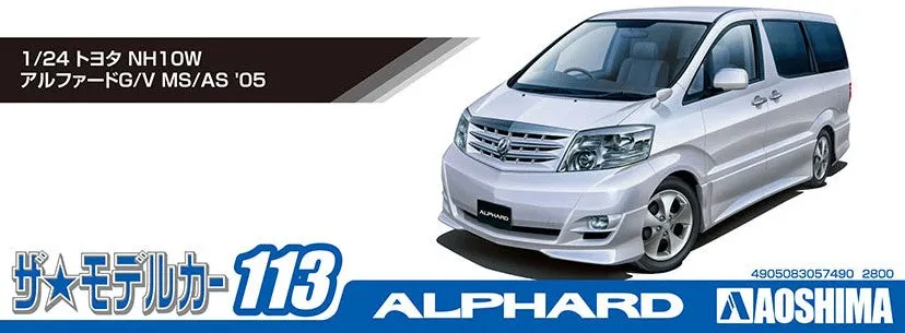 [Pre-order] None - TOYOTA NH10W ALPHARD G/V MS/AS '05 1/24 Scale Plastic Model Kit Aoshima
