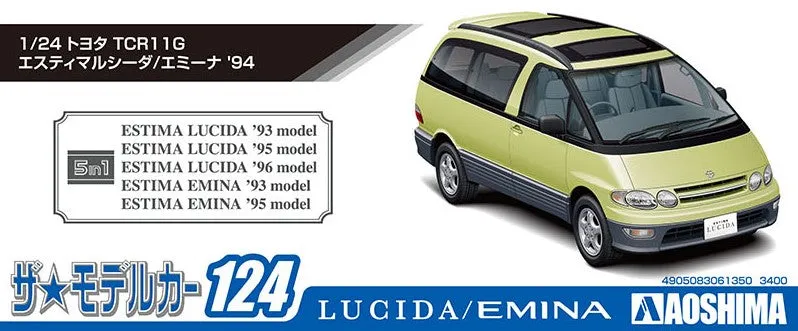 [Pre-order] None - TOYOTA TCR11G ESTIMA LUCIDA/EMINA '94 1/24 Scale Plastic Model Kit Aoshima