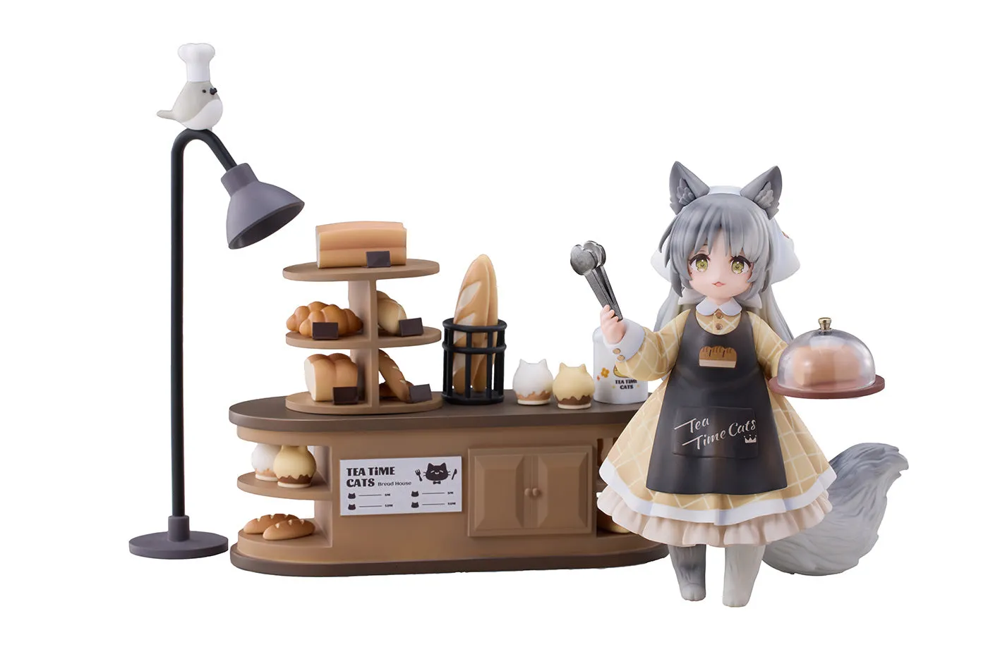 [Pre-order] Original Character - Tea Time Cats DLC Series Meow Town Bakery Shop Assistant & Customer Cat Mini Figure RIBOSE
