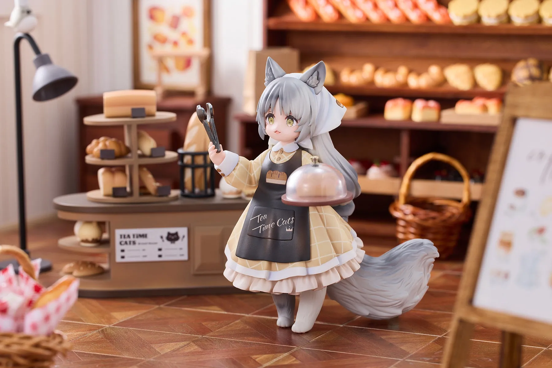 [Pre-order] Original Character - Tea Time Cats DLC Series Meow Town Bakery Shop Assistant & Customer Cat Mini Figure RIBOSE