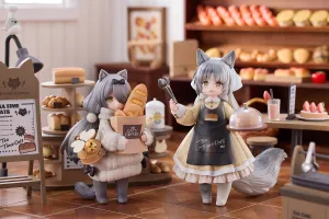 [Pre-order] Original Character - Tea Time Cats DLC Series Meow Town Bakery Shop Assistant & Customer Cat Mini Figure RIBOSE