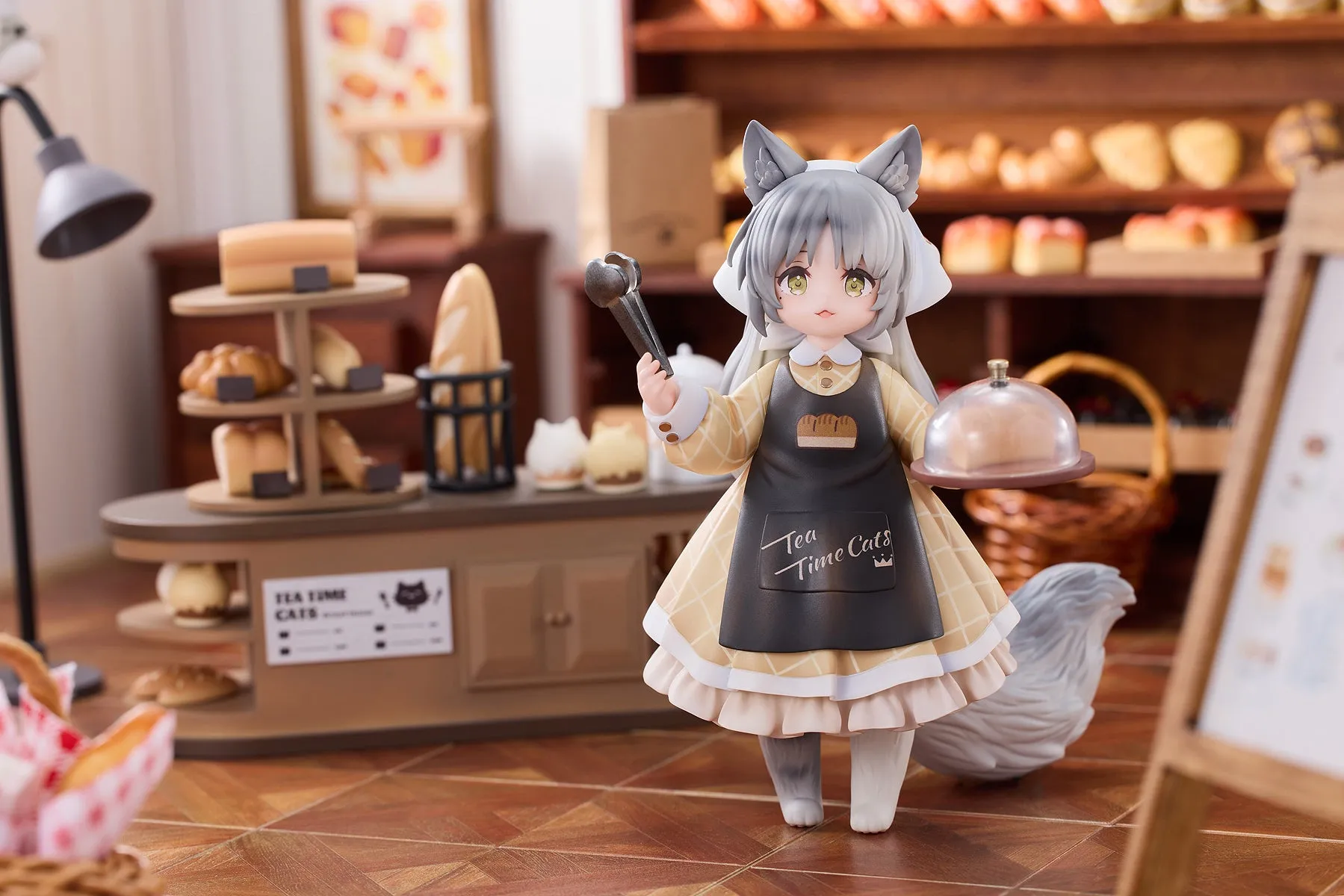 [Pre-order] Original Character - Tea Time Cats DLC Series Meow Town Bakery Shop Assistant & Customer Cat Mini Figure RIBOSE