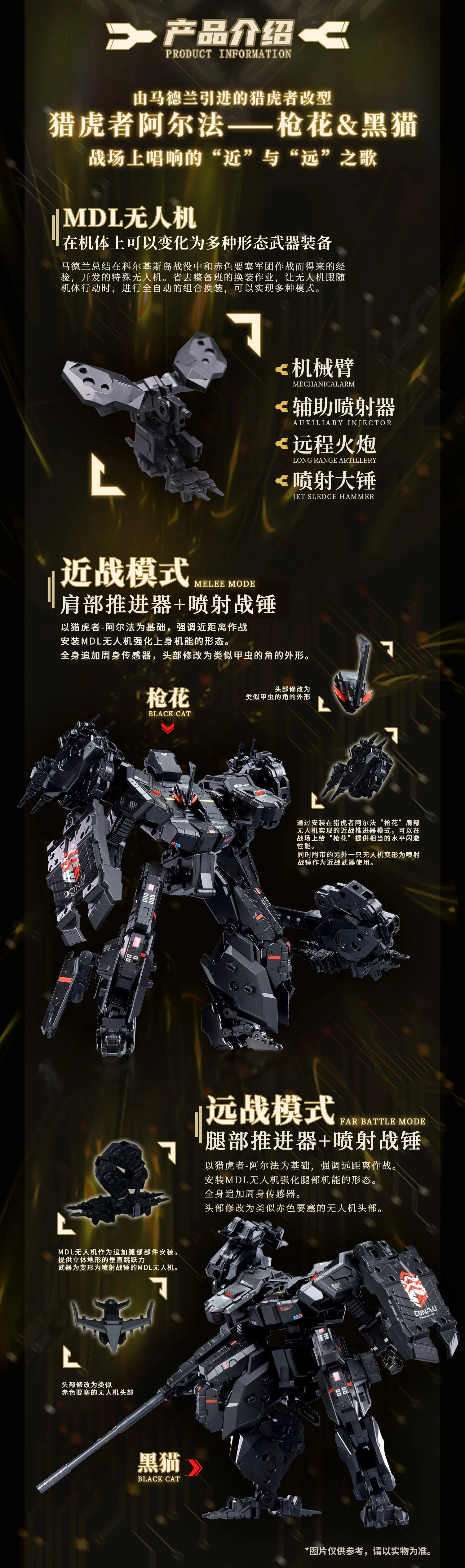 [Pre-order] Original Character - Tiger Hunt Type-Alpha Smokey Tiger (Gun Power & Black Tiger Set Of Two) Alloy Action Figure Big Firebird Toys