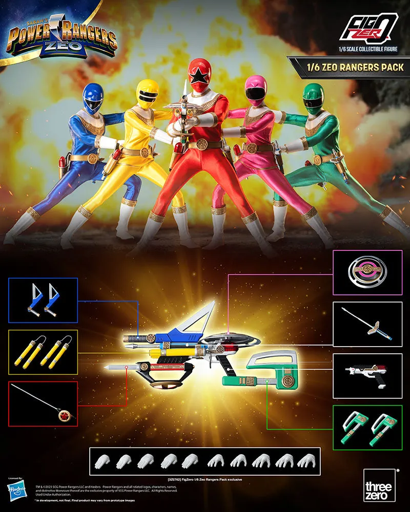 [Pre-order] Power Rangers Zeo - Zeo Rangers Pack 1/6 Action Figure ThreeZero